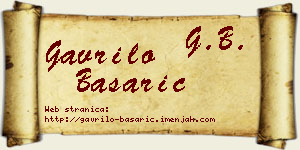 Gavrilo Basarić vizit kartica